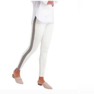 NWT SPANX Women's Skinny Jeans Pull on White and Gray Size XL.